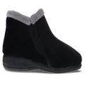 Scholl Orthaheel Dahlia Womens Comfort Supportive Boot Indoor Slippers Black 7 AUS