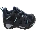 Merrell Womens Deverta 2 Waterproof Comfortable Leather Hiking Shoes Navy 8.5 US or 25.5 cm