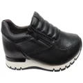 Caprice Comfort Mona Womens Extra Wide Comfort Leather Shoes Black 8 AUS or 39 EUR