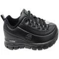 Skechers Womens Sure Track Trickel Leather Slip Resistant Work Shoes Black 6 US or 23 cms