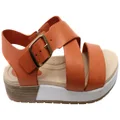 Pegada Robbina Womens Comfortable Leather Sandals Made In Brazil Coral 6 AUS or 37 EUR