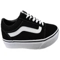 Vans Mens Ward Comfortable Lace Up Sneakers Black/White 8 US Mens