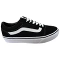 Vans Mens Ward Comfortable Lace Up Sneakers Black/White 8 US Mens