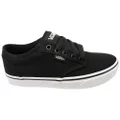 Vans Mens Atwood Canvas Comfortable Lace Up Sneakers Black/White 7 US Mens