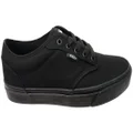 Vans Mens Atwood Canvas Comfortable Lace Up Sneakers Black/Black 8 US Mens