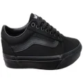 Vans Womens Ward Comfortable Lace Up Sneakers Black/Black 7 US Womens