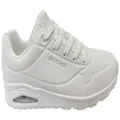 Skechers Womens Uno Stand On Air Comfortable Memory Foam Shoes White 7.5 US or 24.5 cms