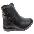 Perlatto Pindera Womens Comfortable Leather Ankle Boots Made In Brazil Black 6 AUS or 37 EUR