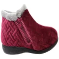 Scholl Orthaheel Dahlia Womens Comfort Supportive Boot Indoor Slippers Wine 10 AUS