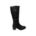 Caprice Anabel Womens Wide Fit Comfortable Leather Knee High Boots Black 9 AUS or 40 EUR