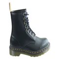 Dr Martens 1460 Black Vegan Fashion Lace Up Comfortable Unisex Boots Black Felix Rub Off 11 UK Mens or 13 AUS Womens