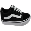 Vans Womens Ward Comfortable Lace Up Sneakers Black/White 6 US Womens