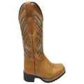 D Milton Cora Womens Comfortable Leather Western Cowboy Boots Tan 6 AUS or 37 EUR