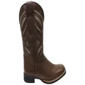 D Milton Cora Womens Comfortable Leather Western Cowboy Boots Brown 6 AUS or 37 EUR