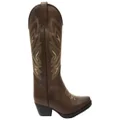 D Milton Eleanor Womens Comfortable Leather Western Cowboy Boots Brown 6 AUS or 37 EUR