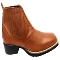 D Milton Orleans Mens Comfortable Leather Western Cowboy Chelsea Boots Tan 7 AUS or 41 EUR