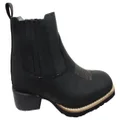 D Milton Orleans Mens Comfortable Leather Western Cowboy Chelsea Boots Black 7 AUS or 41 EUR