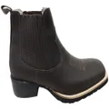 D Milton Orleans Mens Comfortable Leather Western Cowboy Chelsea Boots Dark Brown 7 AUS or 41 EUR