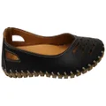 Orizonte Priscilla Womens European Comfortable Leather Shoes Black 6 AUS or 37 EUR