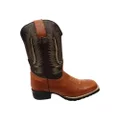 D Milton Hoover Mens Leather Comfortable Western Cowboy Boots Tan 7 AUS or 41 EUR