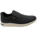 Ferricelli Perry Mens Brazilian Comfort Leather Slip On Casual Shoes Black 7 AUS or 41 EUR