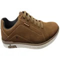 Pegada Brawn Mens Comfortable Leather Casual Shoes Made In Brazil Tan 7 AUS or 41 EUR