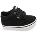 Vans Mens Atwood Canvas Comfortable Lace Up Sneakers Black/White 9 US Mens