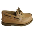 Sperry Mens A/0 2 Eye Leather Lace Up Comfortable Wide Fit Boat Shoes Sahara 8 US