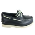 Sperry Mens A/0 2 Eye Leather Lace Up Comfortable Wide Fit Boat Shoes Navy 12 US