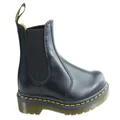 Dr Martens 2976 YS Black Smooth Unisex Leather Chelsea Boots 4 UK Mens or 6 AUS Womens