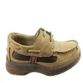 Slatters Shackle Mens Comfortable Lace Up Boat Shoes Taupe 8.5 UK