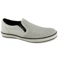 Dunlop Streamline Older Kids/Youths Slip On Casual Shoes White/Black 5 AUS (Older Kids)