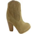 Bonbons Darci Womens Leather Suede Ankle Boots Truffle 5 AUS or 36 EUR