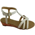 Bonbons Marlee Womens Leather Sandals White Leather 5 AUS or 36 EUR