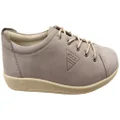 ECCO Womens Comfortable Leather Soft 2.0 Sneakers Shoes Grey Rose 7-7.5 AUS or 38 EUR