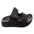 ECCO Mens Comfortable Leather 2nd Cozmo Slides Sandals Black 8-8.5 AUS or 42 EUR