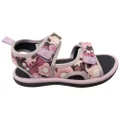 Clarks Florence Kids Comfortable Adjustable Sandals Navy Lilac Flower 8 UK (Toddler Kids)
