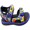 Clarks Fisher Kids Comfortable Adjustable Sandals Navy Multi Block 5 UK (Toddler Kids)