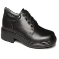 Clarks Infinity Senior Black Leather School Shoes Comfortable/Lace Ups 4 UK (Older Kids)