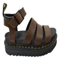 Dr Martens Blaire Hydro Womens Leather Fashion Sandals Brown 8 UK or 10 AUS Womens