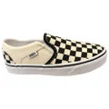 Vans Womens Comfortable Asher Checkerboard Slip On Shoes Black White 6 US Womens