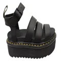 Dr Martens Womens Blaire Quad Hydro Leather Platform Sandals Black 6 UK or 8 AUS Womens