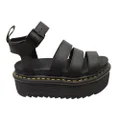 Dr Martens Womens Blaire Quad Hydro Leather Platform Sandals Black 6 UK or 8 AUS Womens