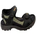 ECCO Mens Offroad Comfortable Leather Adjustable Sandals Black 10-10.5 AUS or 44 EUR