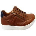 Cabello Comfort Finn Mens Comfortable European Leather Casual Shoes Tan 12 AUS or 46 EUR