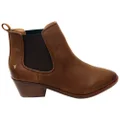 Windsor Smith Jordy Womens Fashion Leather Chelsea Ankle Boots Tan 8.5 AUS