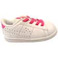 Nike Baby Toddler Girls Tennis Classic PRM Lace Up Shoes White Pink 6 US or 12 US cm (Toddler)