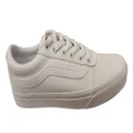 Vans Mens Ward Comfortable Lace Up Sneakers White 12 US Mens