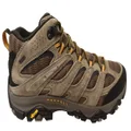 Merrell Mens Moab 3 Mid Gore Tex Wide Fit Leather Hiking Boots Walnut 10.5 US or 28.5 cms