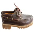 Timberland Mens Leather Authentics 3 Eye Classic Boat Shoes Brown 8 US